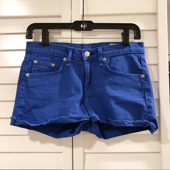 Rag & Bone Blue Jean Shorts - Picture 1 of 4